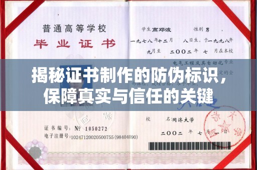 禅城揭秘证书制作的防伪标识，保障真实与信任的关键